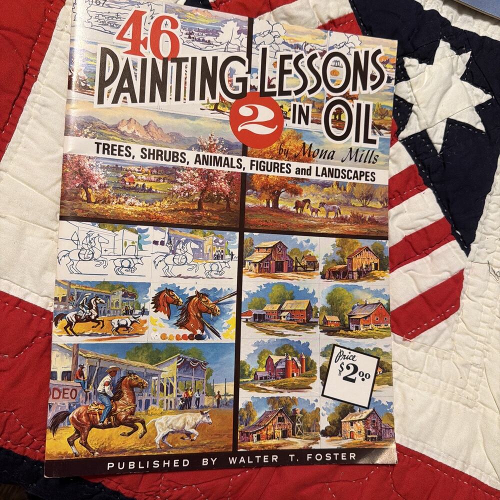 Walter T Foster Painting Lessons in Oil Vintage 1980's Art‎ Book Mona Mills #167